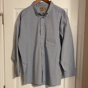 Roundtree & Yorke Sky Blue Casual Button Down Shirt Size 19